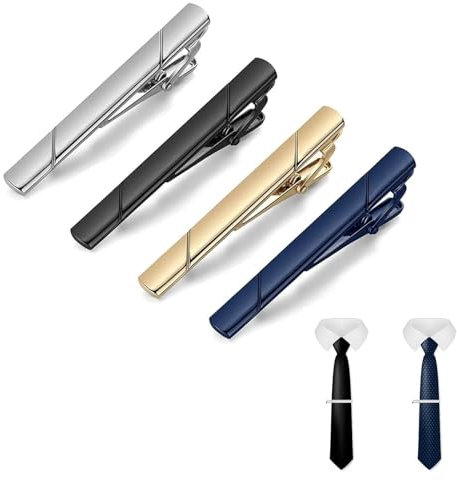 4 Stück Krawattennadel,Krawattennadeln Für Herren,Krawattenklammer,Krawattennadel Feuerwehr,Klassische Krawattenklammern,Klassischer Business-Stil,Für Valentinstag,Jubiläum,Party,Meeting,Verabredung