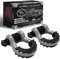 AUTMATCH 3/4 D Ring Shackles (2 Pack) 41,887Ibs Break Strength with 7/8 Screw Pin and Shackle Isolator Washers Kit for Tow Strap Winch Off Road Vehicle Recovery Gray & Black