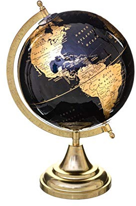 FEERIC CHRISTMAS - Globe Terrestre Noir Or H. 33 cm