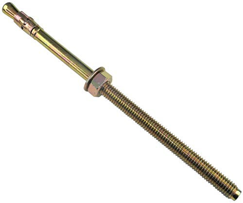 AERZETIX - Set di 10 - Bulloni di ancoraggio di colpire Ø8x160mm - prigioniero di ancoraggio per calcestruzzo/mattone/pietra - bullone ad espansione - acciaio ottone - C46660