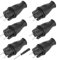 6 Pièces Fiches de Rechange, Fiche Electrique 250V 16A, Protection IP44, Électriques Male Schuko Standard, Fiche Prise Electrique Male Noire pour Câble Intérieur et Extérieur, Tournevis Inclus