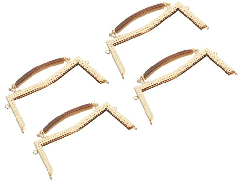 QUARKZMAN 4Pcs cuadros De Bolso De Metal 8.27 Cierre De Beso Oro Claro