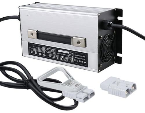 WLEJSL Caricabatterie Intelligente 48V 25A, Caricabatterie per Carrelli Elevatori Elettrici Ad Alta Potenza da 1500W con Spina Anderson 50A/120A/175A/350A per Batterie Piombo 48V,A1,120A