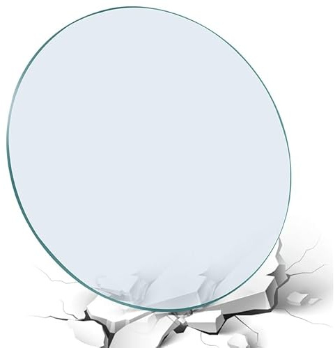 Gehärtetem Glas Rund Tischplatte, Transparent Ersatz Glasplatte Für Esstisch, Robustes Glastischplatte Für Reifen, Couchtisch, Außentisch(48CM(18.8in))