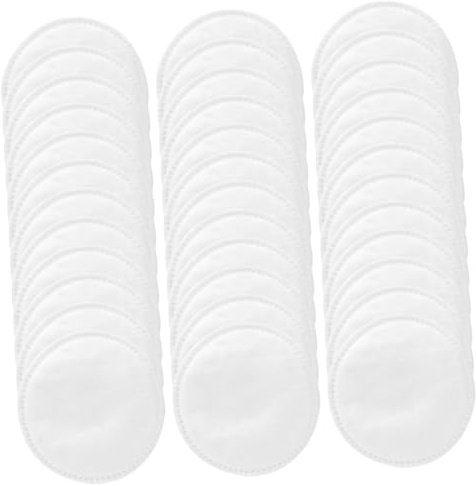 DECOMELODY Runde Kosmetikpads Weiß aus Vliesstoff 100 Stück und Tägliche Gesichtsreinigung für Make Up Entfernung Praktisch und Tragbar für Frauen und Mädchen