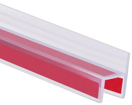 10 Feet Shower Door Side Seal Strip for 3/8 (10mm) Glass, Frameless Shower Door Side Silicone Seal Strip for Bathroom Showers Water Guard Sweep Barrier
