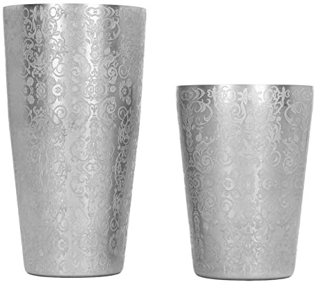 Set shaker per cocktail professionale Boston shaker in acciaio inossidabile 304 con design inciso per baristi Bar Mixology Bicchieri durevoli antiruggine essenziali