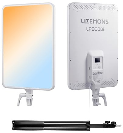 Godox LP800Bi LED Panel Video Light, 85W Bicolor Studio Soft Light