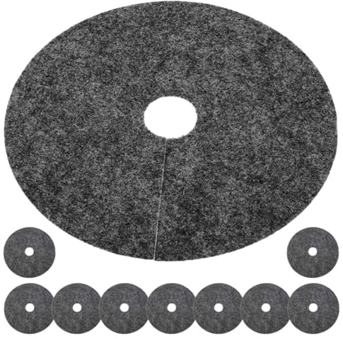 Beavorty Tapis Barrière Anti-Racines Arbres Lot de 10, Disque de Paillis en Tissu Respirant 28 CM, Protection des Racines pour Balcon, Jardin et Intérieur