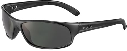 bollé Anaconda 10338 Shiny Black/TNS Polarized 64MM Rectangular Sunglasses for Men +Bundle with Accessory Eyewear Kit