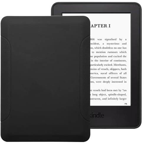 Fodral för Kindle (7:e generationen, 2014-utgåva) - Slim Fit TPU gel skyddande fodral för 6 tum Kindle (modellnr. WP63GW), svart