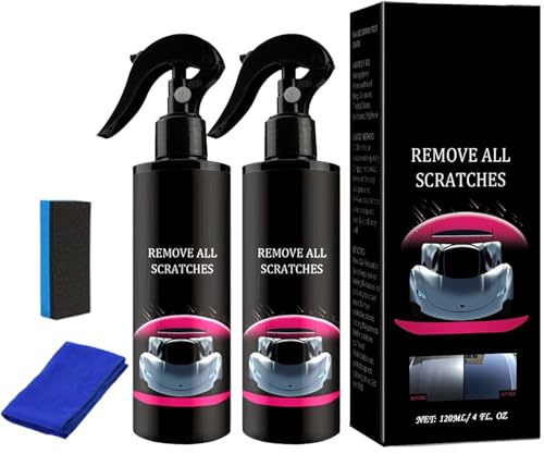 2 st Peachloft bilspray, keramisk glansspray för fordon, nanospray för snabb reparation av bilrepor, vattenfri rengöring, högblank finish