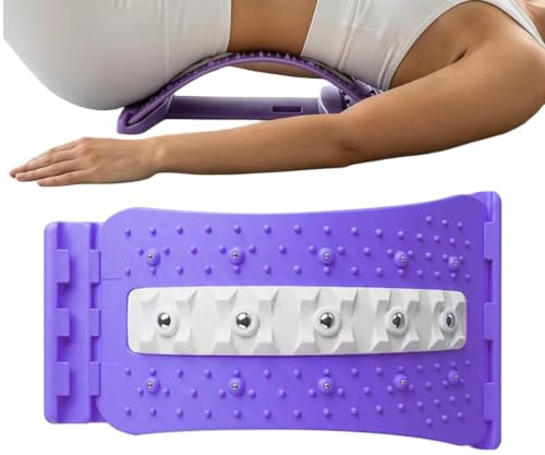 Estirador Lumbar Multifuncional 4 Niveles Ajustable Ergonómico | Dispositivo para Crujir los Hombros para Hombres, Mujeres, Espalda, Columna, Hombro, Hogar, Oficina, Gimnasio y
