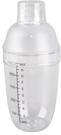 Annadue Shaker Cup, Shaker con Bilancia, Shaker per Cocktail, Milk Shake, Shaker per succhi, Shaker in plastica, per la Famiglia dei Bar per Ristorante (530 ml)