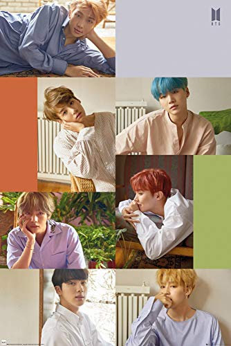 Close Up BTS Poster Group Collage (61cm x 91,5cm) + 2 St. transparente Posterleisten mit Aufhängung