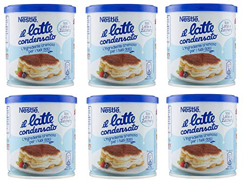 6 x Nestlé il latte condensato leche de condensato cremosa para postres leche concentrada 397 g