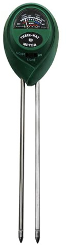 DollaTek Medidor digital de acidez de pH 3 en 1, medidor de humedad, medidor de humedad, intensidad de luz solar, instrumento de análisis