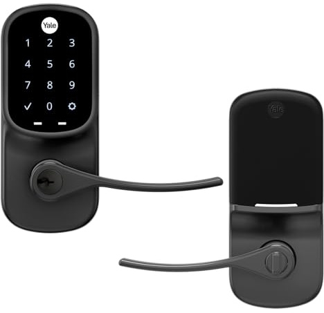 Yale Assure Lever - Cerradura de palanca con teclado (para puertas sin cerrojo de seguridad) - Entrada sin llave con desbloqueo de código pin y bloqueo automático con un solo toque o bloqueo