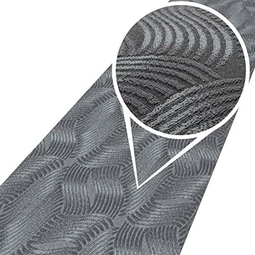 ANRO Teppich Teppichläufer Flur Schlafzimmer Küche Wohnzimmer Küchenläufer Küchenteppich rutschfest Meterware Anton Julianna Grau 67 x 160cm Neuheit