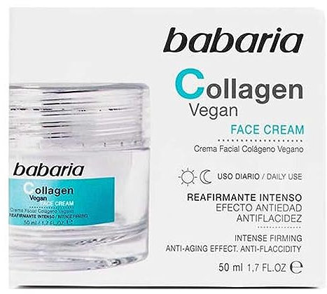 Babaria - Crema Facial Mujer Y Hombre Con Colágeno | Crema Antiarrugas Hombre Y Mujer De Uno Diario | Crema Reafirmante Cara Efecto Antiedad Y Antiflazidez | 50ml