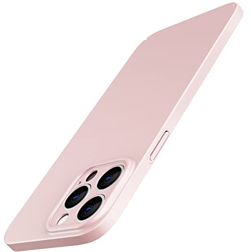 JETech Upgraded Slim (0.85 mm Thin) Case for iPhone 14 Pro Max 6.7-Inch, Camera Lens Cover Full Protection, Slim Fit Ultra Thin Lightweight Matte Hard PC, Support Wireless Charging (Pink)