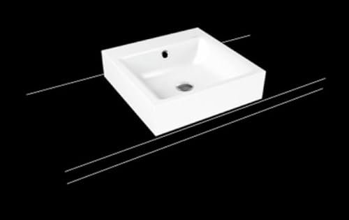 Kaldewei Puro Aufsatzwaschtisch 3156 460x460x120 mm, 900606033001, Ausführung: mit 3-er Hahnlochbohrung