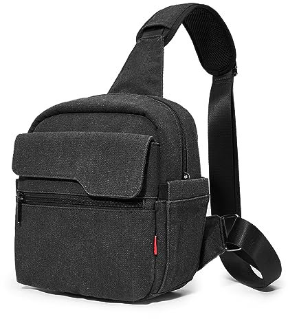 Cwatcun Kameratasche,Wasserdicht Kamerataschen Klein Umhängetasche, Kamera Tasche für Spiegelreflex,SLR/DSLR,Kompaktkamera, Systemkamera und Zubehör,Schwarz