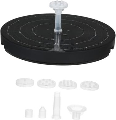 Kisangel Solarbetriebene Gartenbrunnenpumpe 3 8 W Vogelbad Automatische -lichtshow