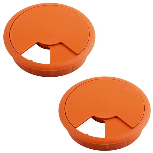 cyclingcolors 2X pasacables 80mm plástico Tapa Redondo Escritorio Mesa Mueble, Aliso