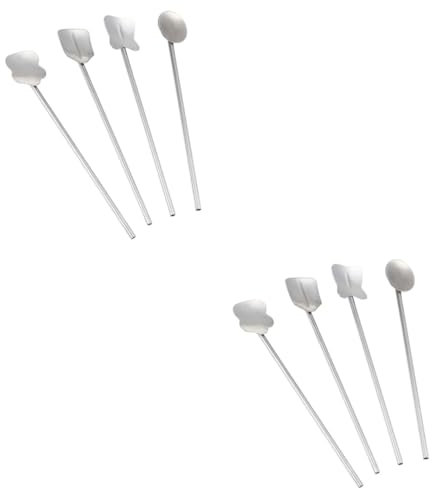 Cabilock 8 Piezas cuchara de talheres aco inocidavel originales pajitas para colador de café agitador de pajitas cuchara de acero inoxidable cuchara para mezclar azúcar manejar