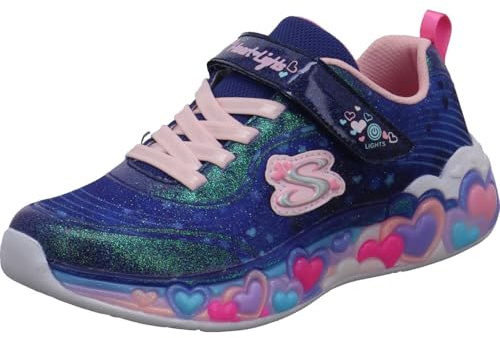 Skechers Eternal Heart Lights - Scarpe da Ginnastica da Ragazza, Navy,