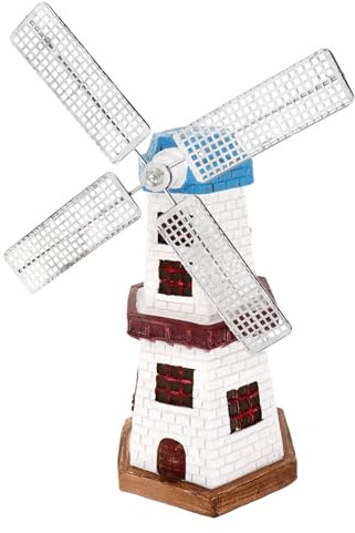 INOOMP Ornement Moulin à Vent De Bureau Décoration Vintage Style Rustique Modèle De Moulin à Vent Européen pour Salon Et Chambre Sculpture De Table Artistique Et Charmante