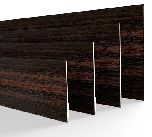 DQ-PP FENSTERLEISTE – 5m Länge – 60mm Breite – 1,5mm Stärke – Mahagoni – Flachleisten Kunststoffleisten Profileleisten Abschlussleisten