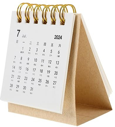 Generisch 2024 Tischkalender Mini Großer Tischkalender Kalenderkarte Kabine Schreibtisch-flip-kalender Büro Kalenderschreibtisch Desktop-kalenderschutz Kleiner Stehpult Digital Papier