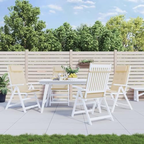 qohoio Hochlehner-Auflagen 4 STK. Gartenstuhlauflagen Hochlehner Auflagen Hochlehner Gartenstuhl Auflage Beige Oxford-Gewebe - 361884