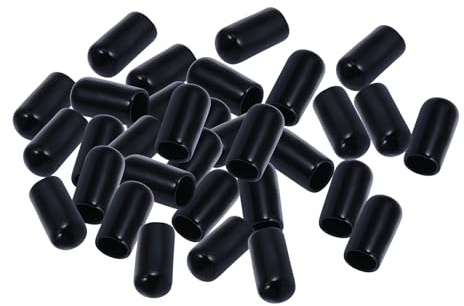 LALADEFIEE Tappi Dosatori Copertura Antipolvere in Gomma Nera 100 Pezzi Protezione Versatore e Sigillo Sicuro per Bottiglie di Olio e Liquori per Cucina e Hotel
