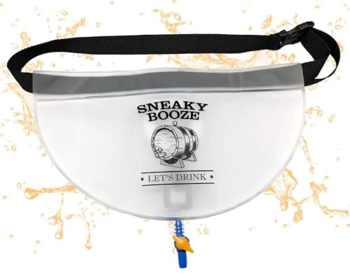 Sneaky Booze Hidden Flask Pouch For Men And Women: Portable 32oz Undetectable Alcohol Bag. Concealable Plastic Wine Liquor Body Hip Flasks. Disguised Leak Proof Travel Bags For Cruise Concert Festival