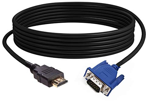 Gaoominy HDTV HDMI Gold Maschio A VGA HD-15 Maschio 15Pin Cavo Adattatore 6FT 1,8 M 1080P