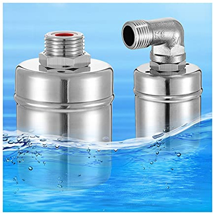 wgd Qiufa 304 Stainless Steel Float Valve, Automatic Water Level Controller, Faucet Stop Valve, High Temperature Resistant Water Full Automatic Stop (Color : 4 Points (Side Water Inlet))