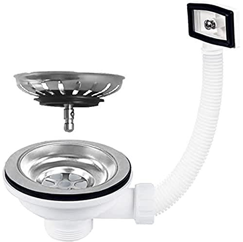 Piletta 31/2 Lavello Inox e Ceramica c/Troppopieno flessibile