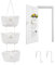 Organizador Colgante Organizador de Pared de la Puerta, Cesta de Frutas Colgante Tejida con Cuerda de Algodón de 3 Niveles con 2 Ganchos, Bolsa de Almacenamiento, Sala de Estar y Dormitorio(blanco)