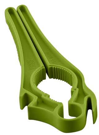 KUHN RIKON 5-in-1 Swiss Multiöffner grün, 5 Funktionen für Verschiedes Öffnen von Flaschen, Tubenverschlüssen usw., Öffner für verschiedene Anwendungen