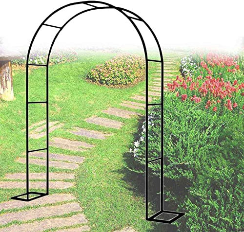 XUJIAY Rankgitter Gartenbogen Rosenbogen Aus Metall Hochzeitsbogen Freistehend Torbogen Rankgitter Für Verschiedene Kletterpflanzen, Laubengang Rankgestell Mit Sockel,350x220x40CM