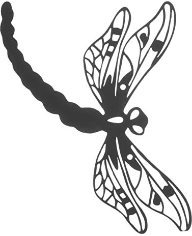 BEBEMOKO Dragonfly Wall Decor Metal Garden Ornament for Home Decoration Sturdy Sculpture Easy to Install Adds Color to Living Spaces and Outdoor Areas