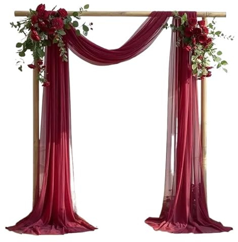 VRKRTVBLB 1 Pieza de Cortinas de Arco de Tela for drapear Festivales, Bodas, Ceremonias, cumpleaños, Fiestas, Despedidas de Soltera, decoración.(5,75x800cm)