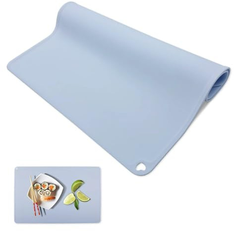HMCEY Silikonmatte 60 X 40 cm,Silikonunterlage,Bastelunterlage Groß,Malunterlage für Kinder Abwaschbar,Bastelmatte,Zeichenunterlage Schule,Rutschfeste Unterlage Tisch,Silicone Painting Mat für DIY