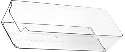 ZDETGU Organizzatori per Cassetti - Divisori in Plastica Trasparente per, Camera da Letto, Ufficio - Vassoi Trasparenti per Cassetti per Ordinare Piccoli Oggetti - Scatole per Impilabili per