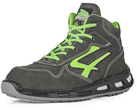 U-Power Red Lion Hummer, Chaussures de sécurité, Hautes, Légères et Flexibles, Anti perforation, Anti crevaison, avec Insert Infinergy, avec Embouts en Aluminium (Grey & Green 46)