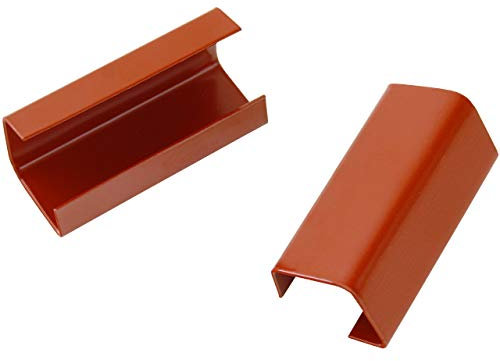 10 x SCHNEEFANGGITTER BINDEELEMENT Verbinder Verbindungsmuffe (RAL 8004 - Ziegelrot)