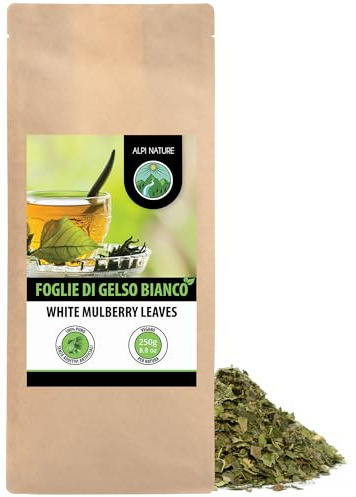 Alpi Nature Hojas de Morera Infusión 250g, Hojas de Morera Secas y Cortadas, Té de Hojas Sueltas
